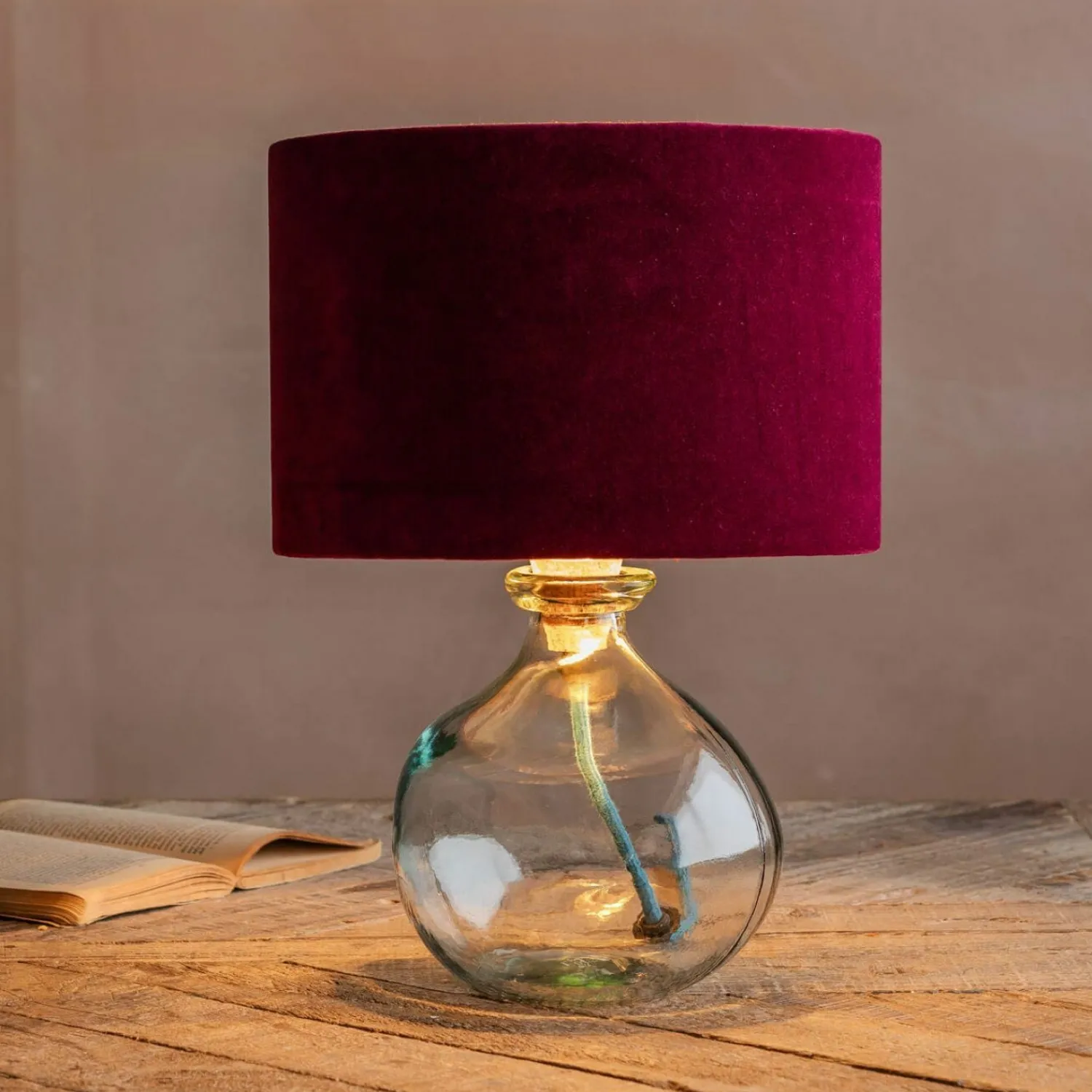 Graham & Green Clear Recycled Glass Table Lamp