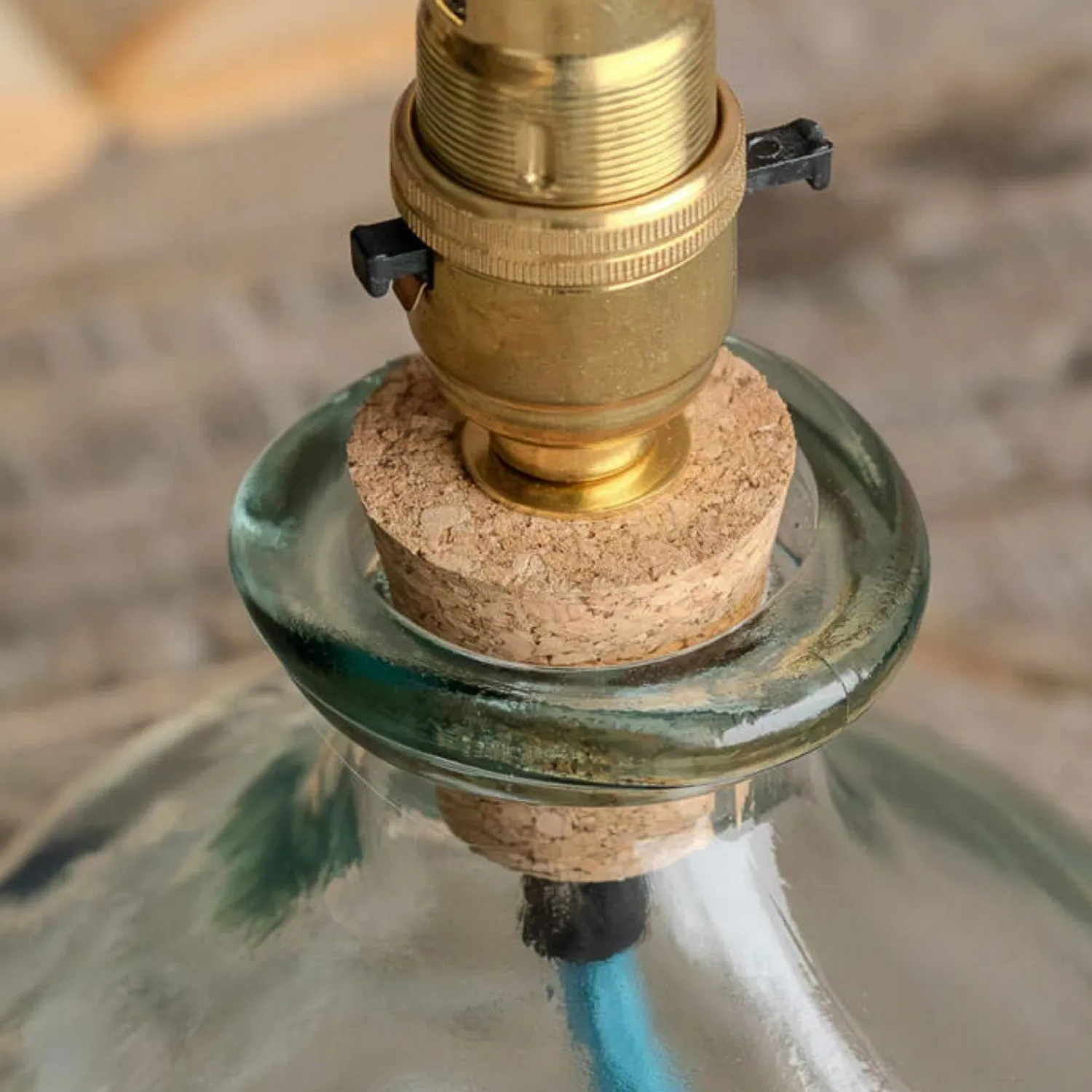 Graham & Green Clear Recycled Glass Table Lamp