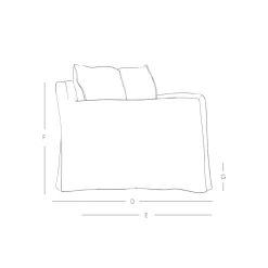 Graham & Green Clementine Natural Belgian Linen Three Seater Sofa