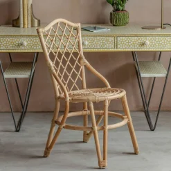 Graham & Green Cole Rattan Cross Dining Chair