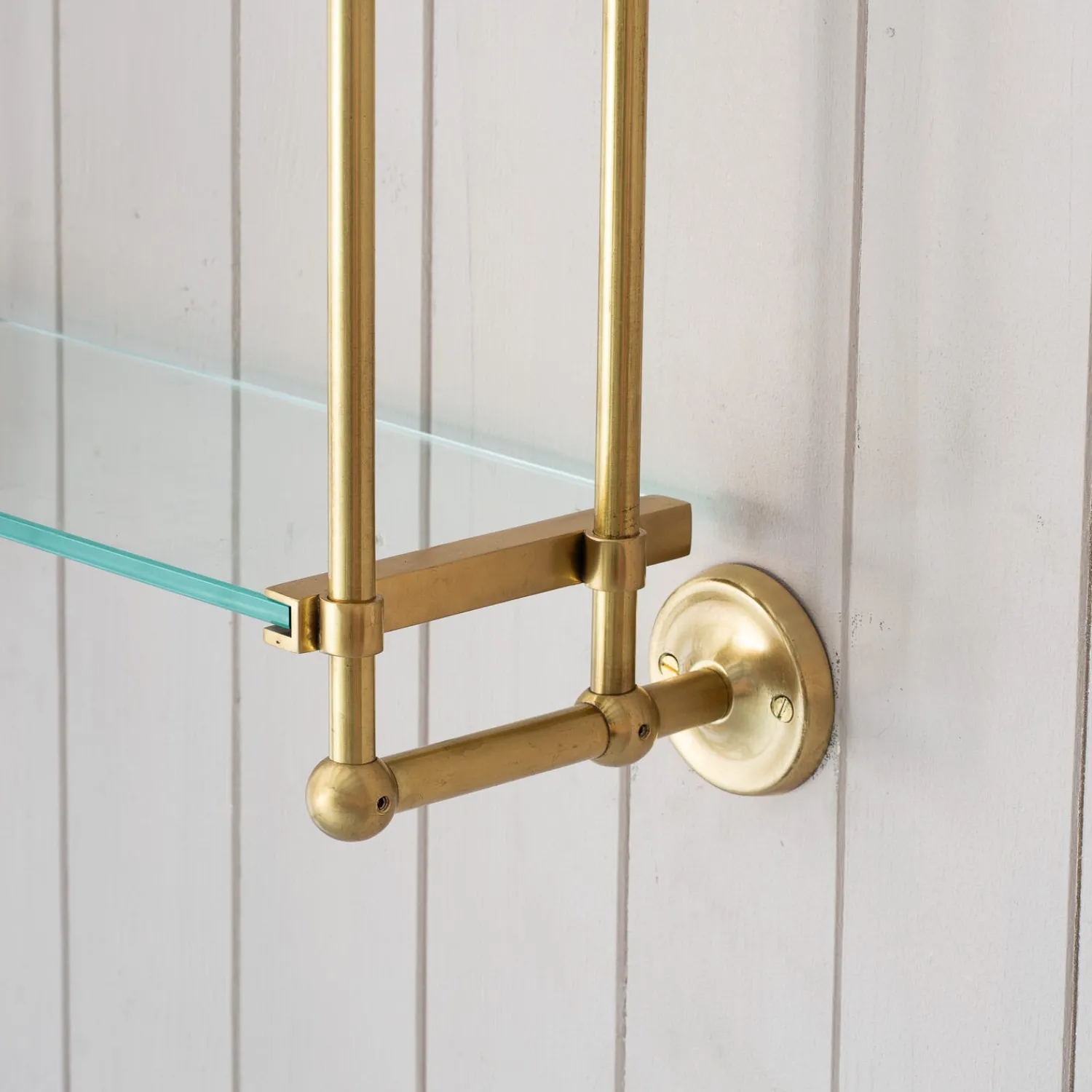 Graham & Green Colette Antique Gold Three Tier Wall Shelves