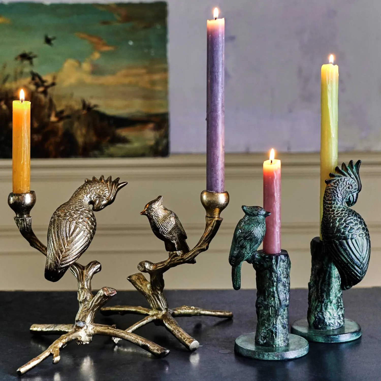 Graham & Green Coloured Dining Candles
