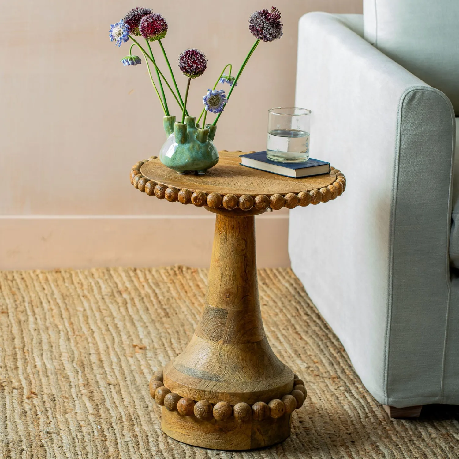 Graham & Green Condo Round Wooden Side Table