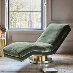 Graham & Green Corinne Green Velvet Chaise