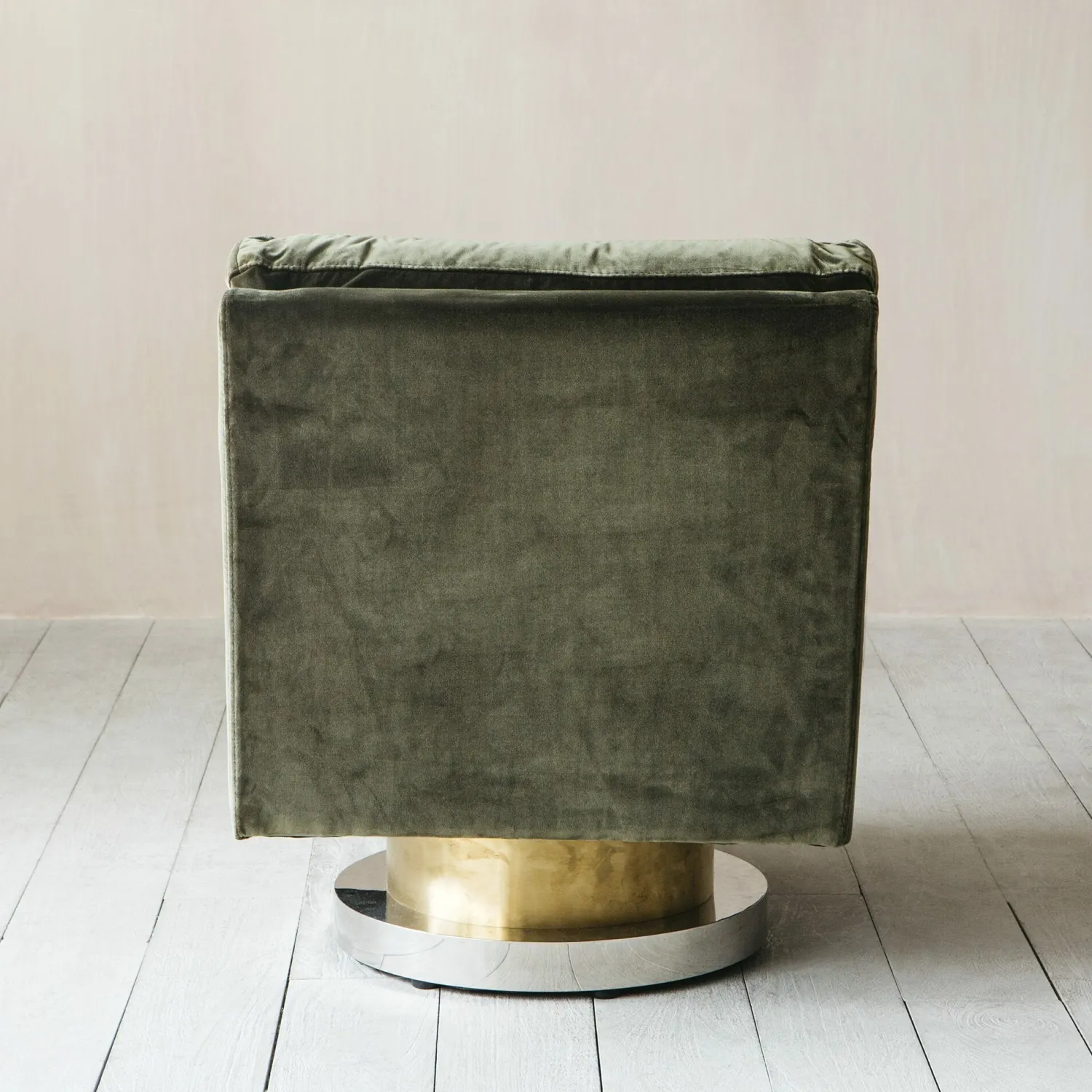 Graham & Green Corinne Green Velvet Swivel Chair