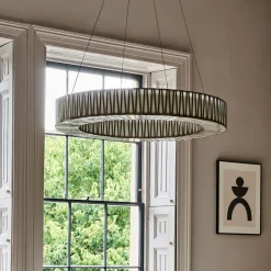 Graham & Green Corrine Frosted Glass Large Chandelier