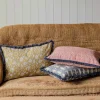 Graham & Green Cotton Block Printed Rectangular Cushions with tassel trim