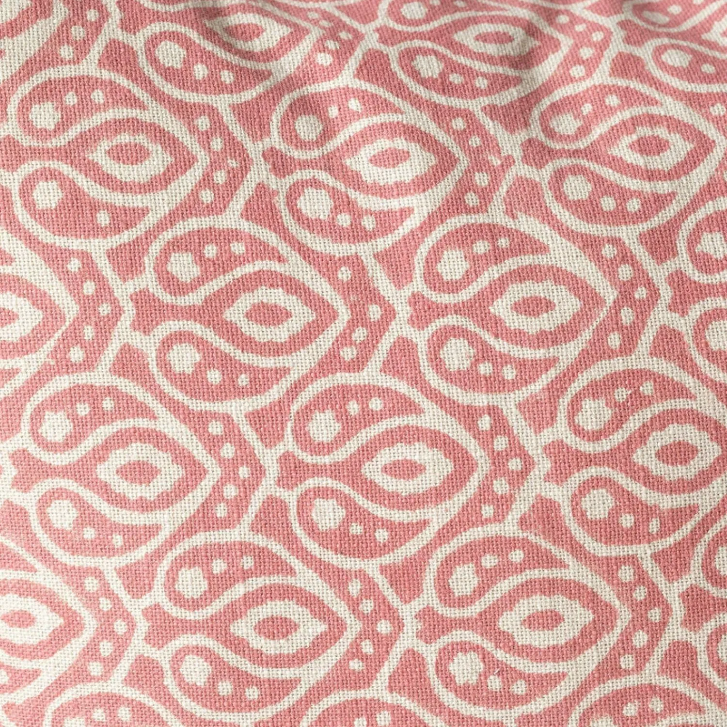 Graham & Green Cotton Block Printed Rectangular Cushions with tassel trim