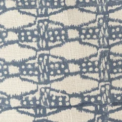 Graham & Green Cotton Block Printed Square Cushions with tassel trim