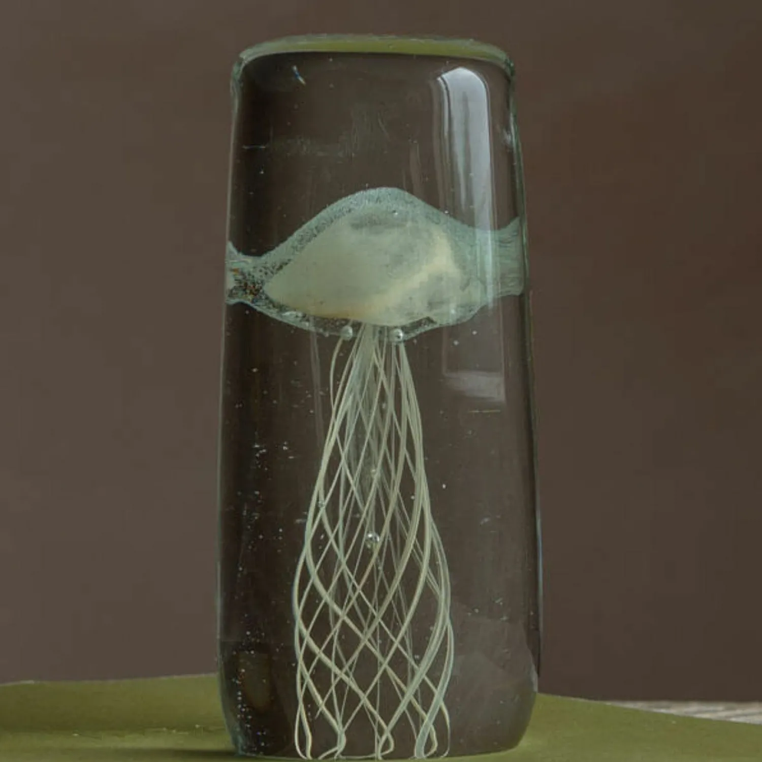 Graham & Green Cream Jellyfish Glass Ornament