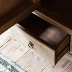 Graham & Green Dali Natural Linen Cupboard with Drawers