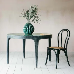 Graham & Green Delaney 4 Seater Green Marble Dining Table