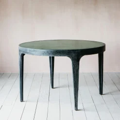 Graham & Green Delaney 4 Seater Green Marble Dining Table