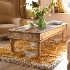 Graham & Green Delilah Carved Coffee Table