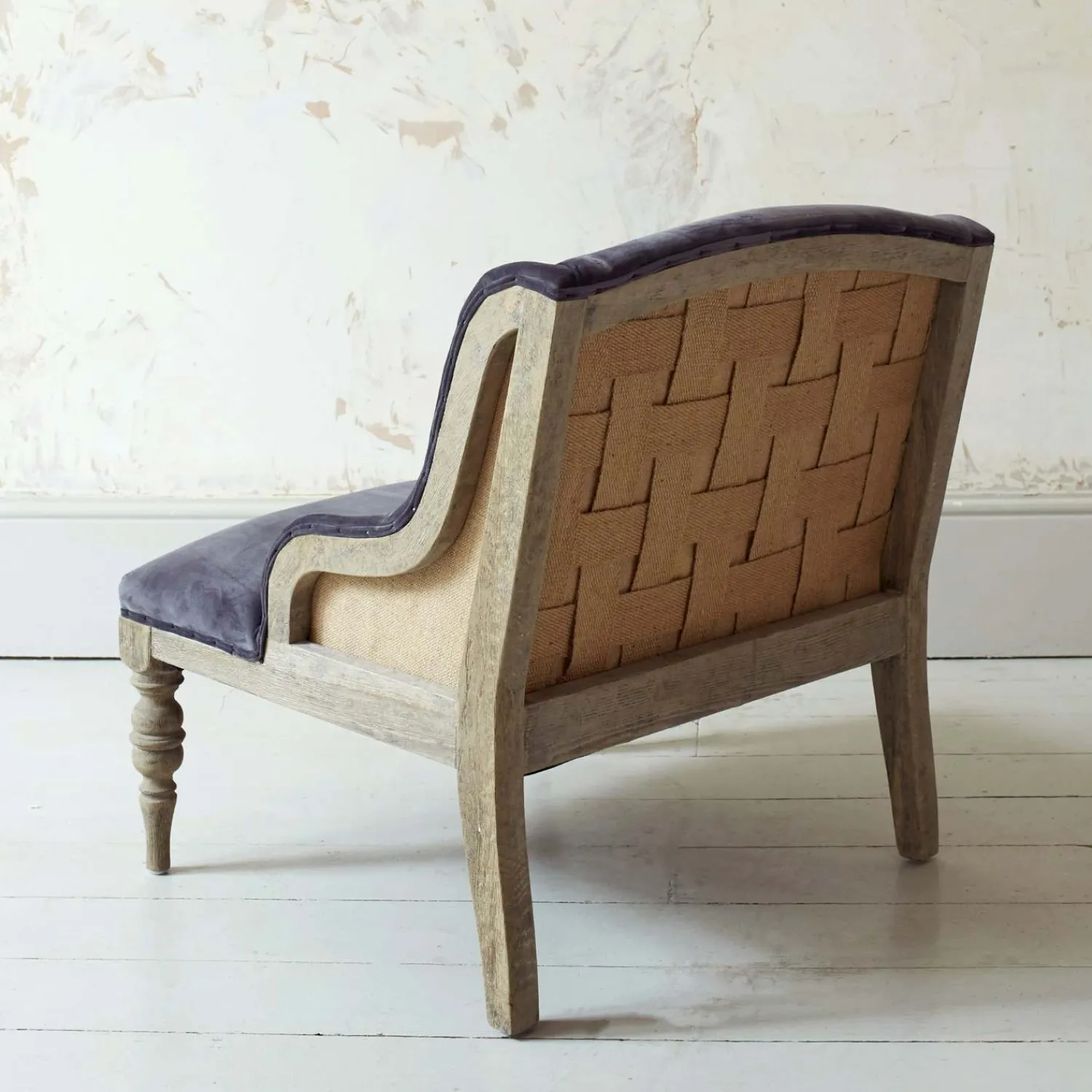 Graham & Green Duchess Grey Velvet Armchair