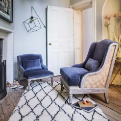 Graham & Green Duke Grey Velvet Armchair