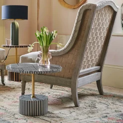 Graham & Green Duke Natural Linen Armchair