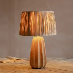 Graham & Green Duncombe Natural Wooden Table Lamp