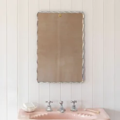 Graham & Green Durley Scalloped Rectangular Wall Mirror