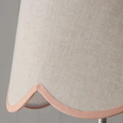 Graham & Green Dusky Pink Scallop Lamp Shades