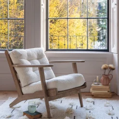 Graham & Green Dylan Chalk Bouclé Armchair