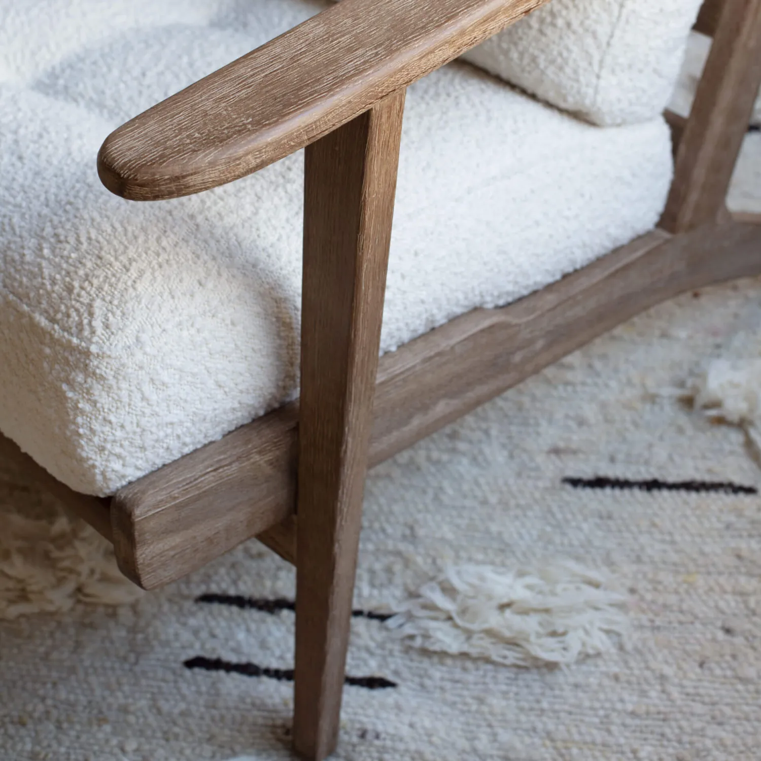 Graham & Green Dylan Chalk Bouclé Armchair