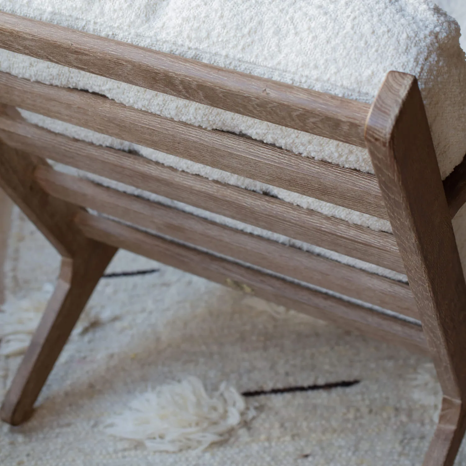 Graham & Green Dylan Chalk Bouclé Armchair
