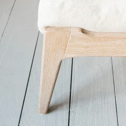 Graham & Green Dylan Linen Footstool