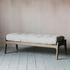 Graham & Green Dylan Natural Linen Bench