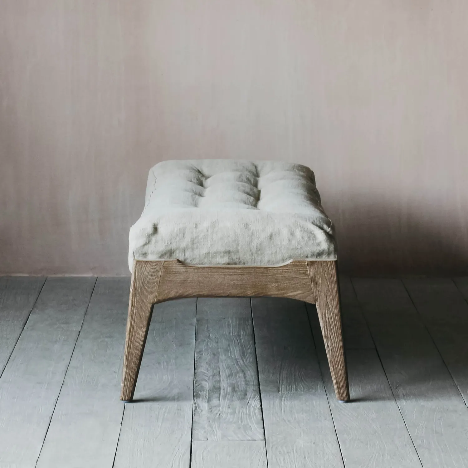 Graham & Green Dylan Natural Linen Bench