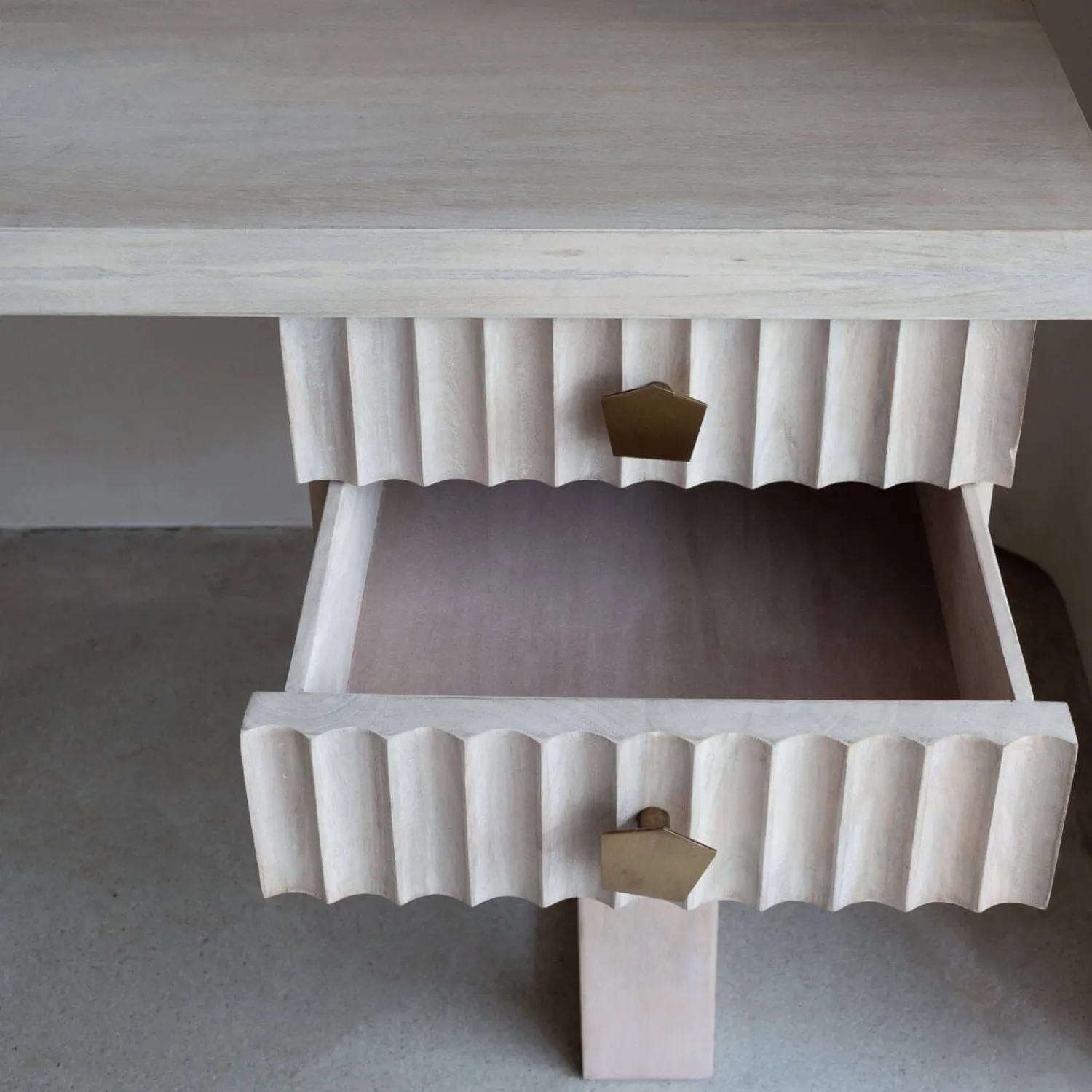 Graham & Green Eckley Whitewashed Desk
