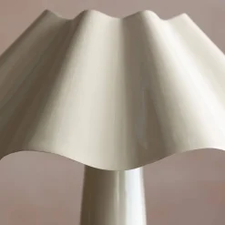 Graham & Green Eldon Ivory Enamel Table Lamp Large