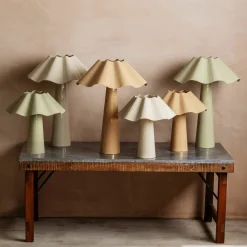 Graham & Green Eldon Ivory Enamel Table Lamp Small