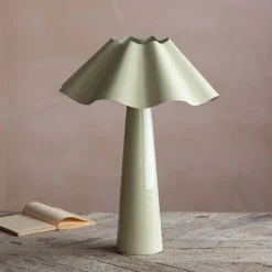 Graham & Green Eldon Sage Enamel Table Lamp Large