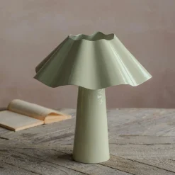 Graham & Green Eldon Sage Enamel Table Lamp Small
