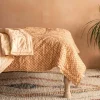 Graham & Green Eliza Floral Block Printed Bed Quilt