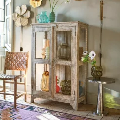Graham & Green Elliot Wooden and Glass Cabinet