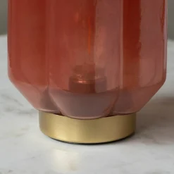 Graham & Green Emaline Small Red and Gold LED Table Lamp