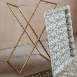 Graham & Green Emery Grey Ikat Tray Table