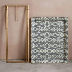 Graham & Green Emery Grey Ikat Tray Table