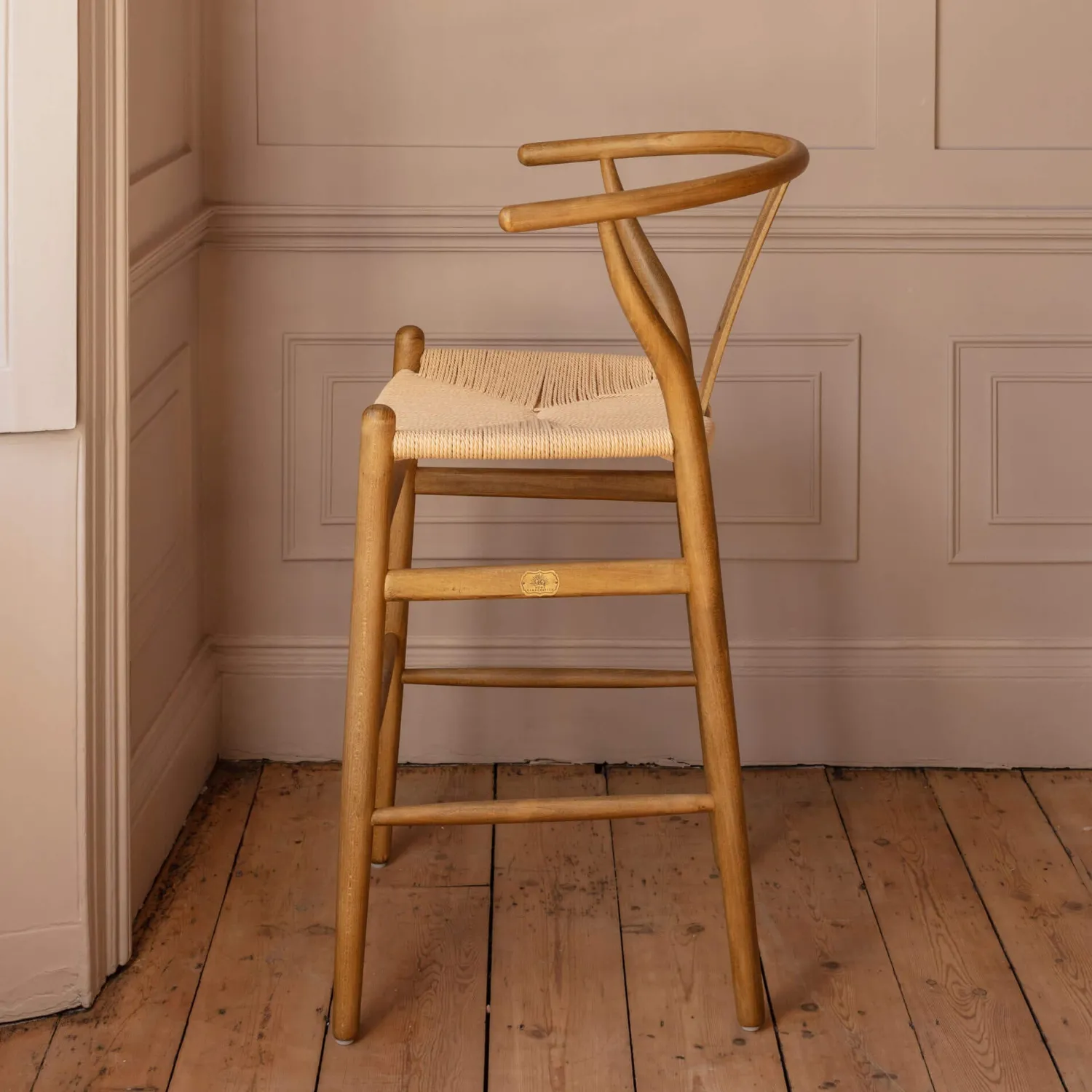 Graham & Green Emperor Natural Rattan Kitchen Stool