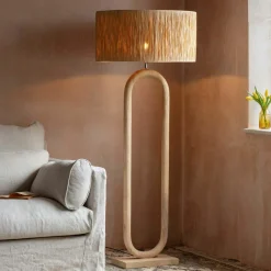 Graham & Green Enzo Wooden Floor Lamp