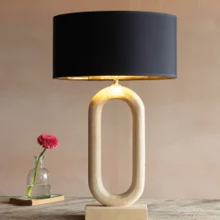 Graham & Green Enzo Wooden Table Lamp