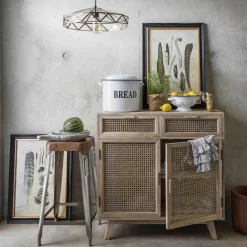 Graham & Green Esben Cane Cupboard with Drawers