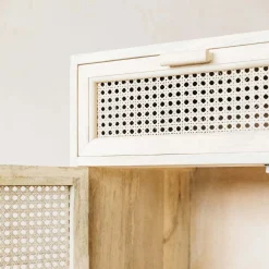 Graham & Green Esben Cane Cupboard with Drawers