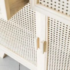 Graham & Green Esben Cane Cupboard with Drawers