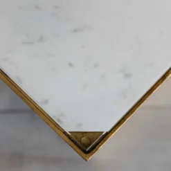 Graham & Green Estere Gold and Marble Side Table