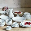 Graham & Green Eve White Bobble Tableware