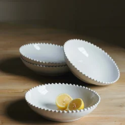 Graham & Green Eve White Bobble Tableware