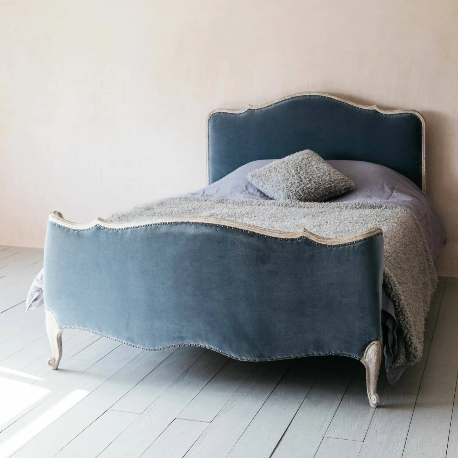 Graham & Green Evelyn Grey Velvet Beds